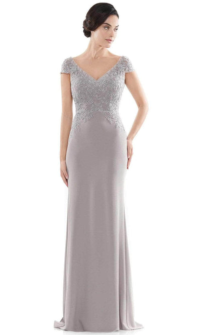 Rina Di Montella - Embroidered Faille Sheath Dress RD2718 - 1 pc Light Mauve In Size 10 Available CCSALE 10 / Light Mauve