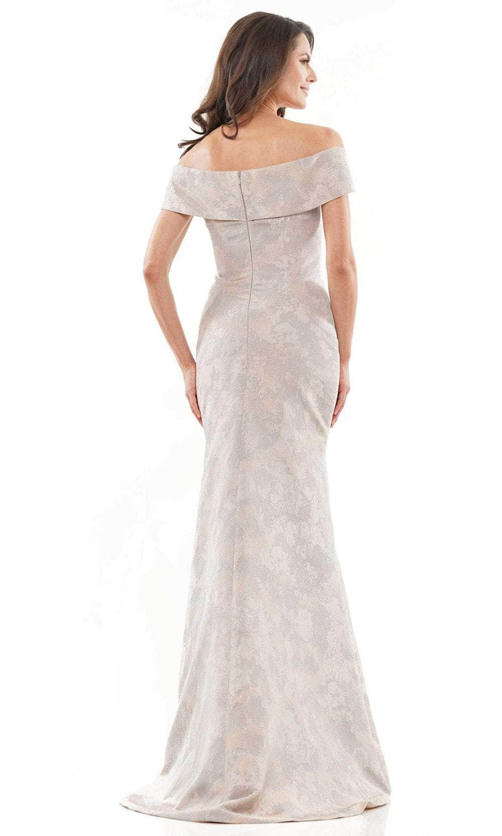 Rina di Montella RD2937 - Cap Sleeve Jacquard Formal Gown Formal Gowns