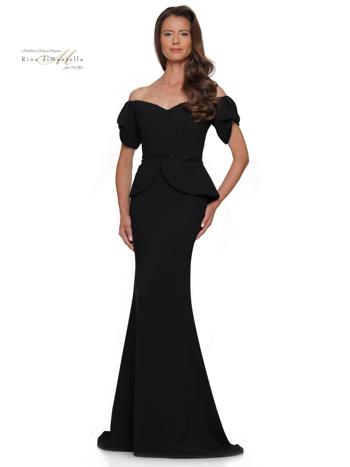 Rina di Montella RD2965 - Puff Sleeve Corset Evening Dress Special Occasion Dress