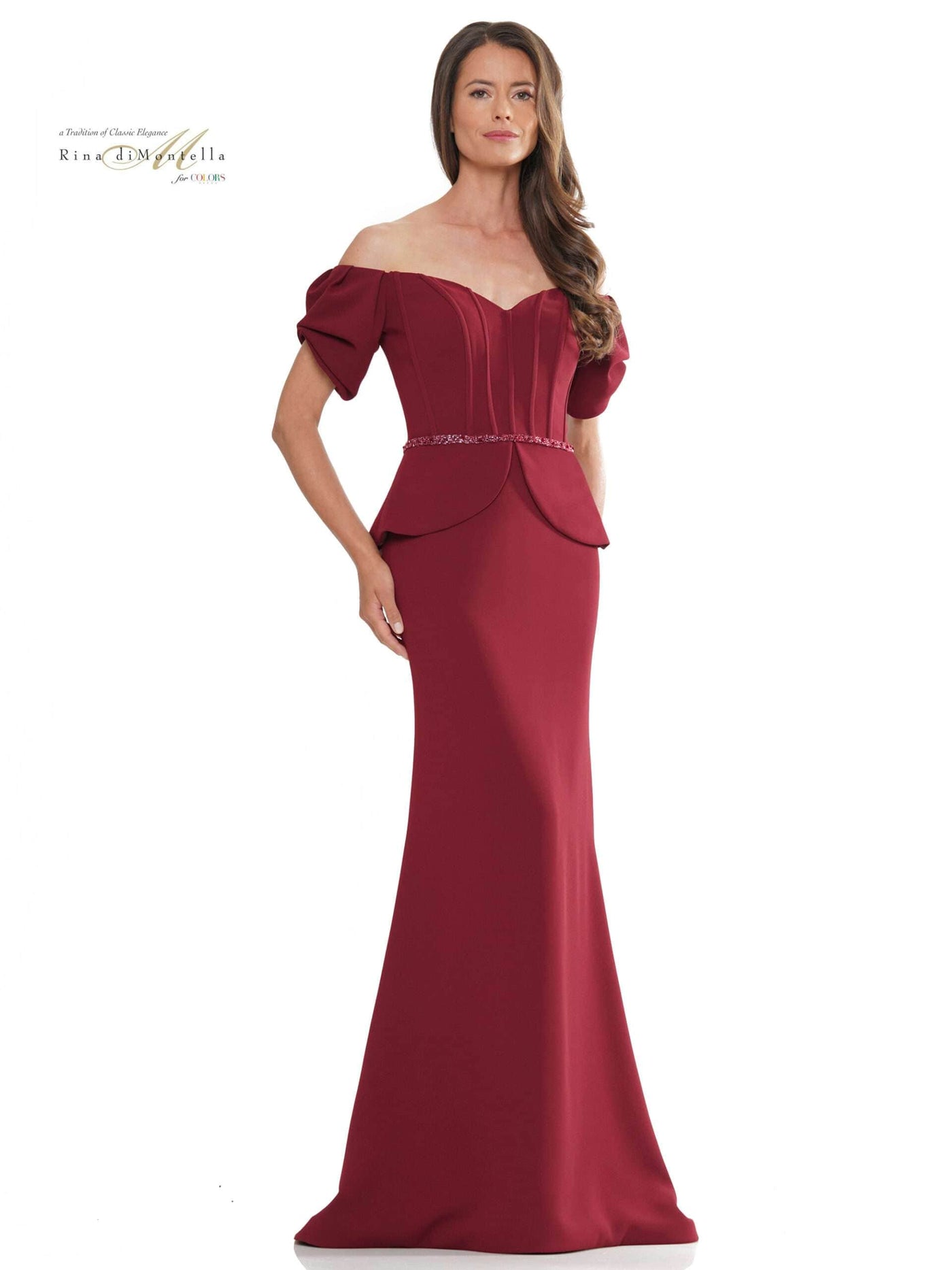 Rina di Montella RD2965 - Puff Sleeve Corset Evening Dress Special Occasion Dress