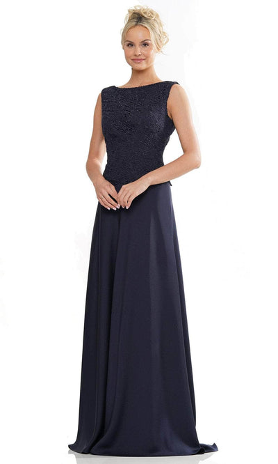Rina di Montella RD2973 - Sleeveless Embellished Formal Gown Special Occasion Dresses Dresses 4 / Navy