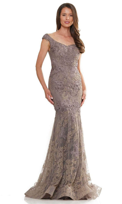 Rina di Montella RD2996 - Cap Sleeve Mermaid Prom Gown Mother of the Bride Dresses 4 / Coffee