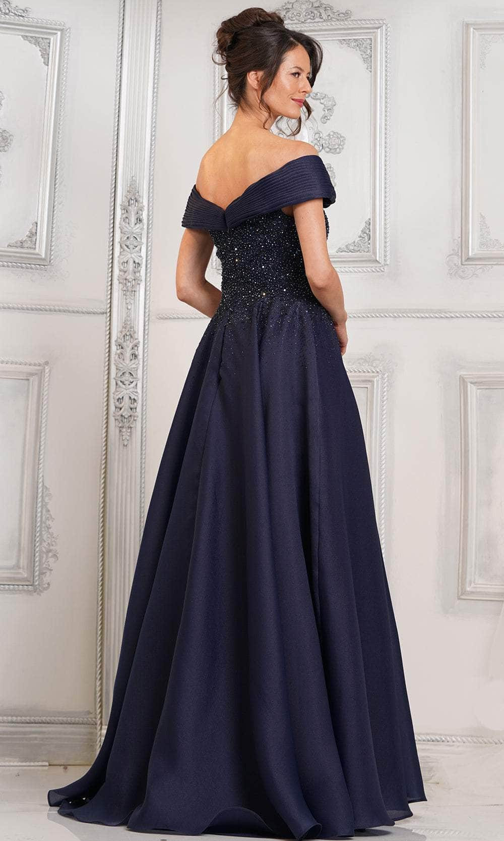 Rina di Montella RD3102 - Pleated Collar A-Line Formal Gown Special Occasion Dress