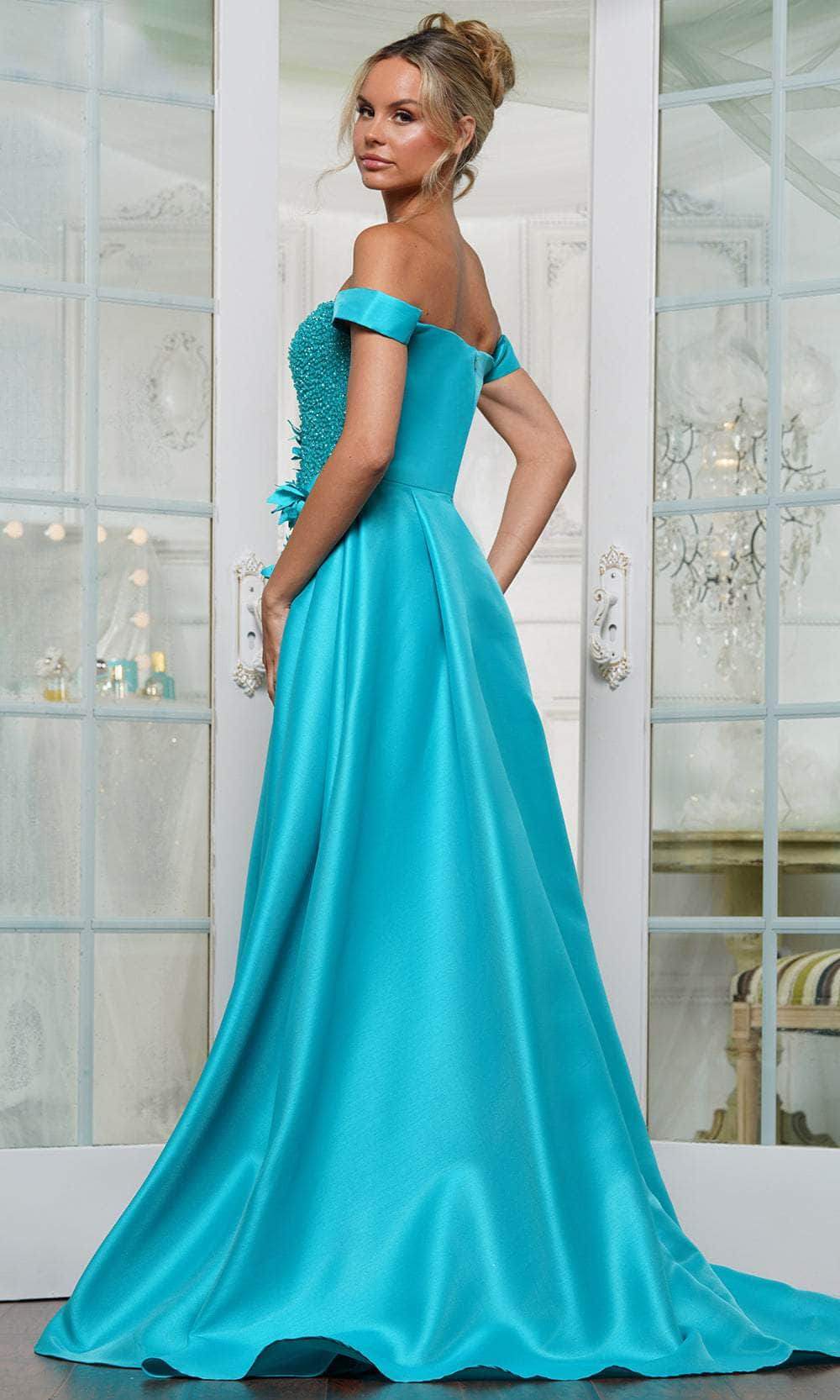 Rina di Montella RD3229-1 - Beaded Sweetheart Long Gown with Overskirt Mother of the Bride Dresses