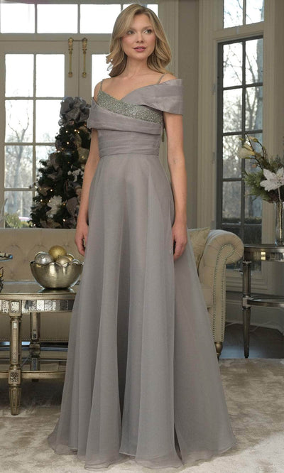 Rina di Montella RD3303-1 - Beaded Trim Organza A-line Gown Mother of the Bride Dresses