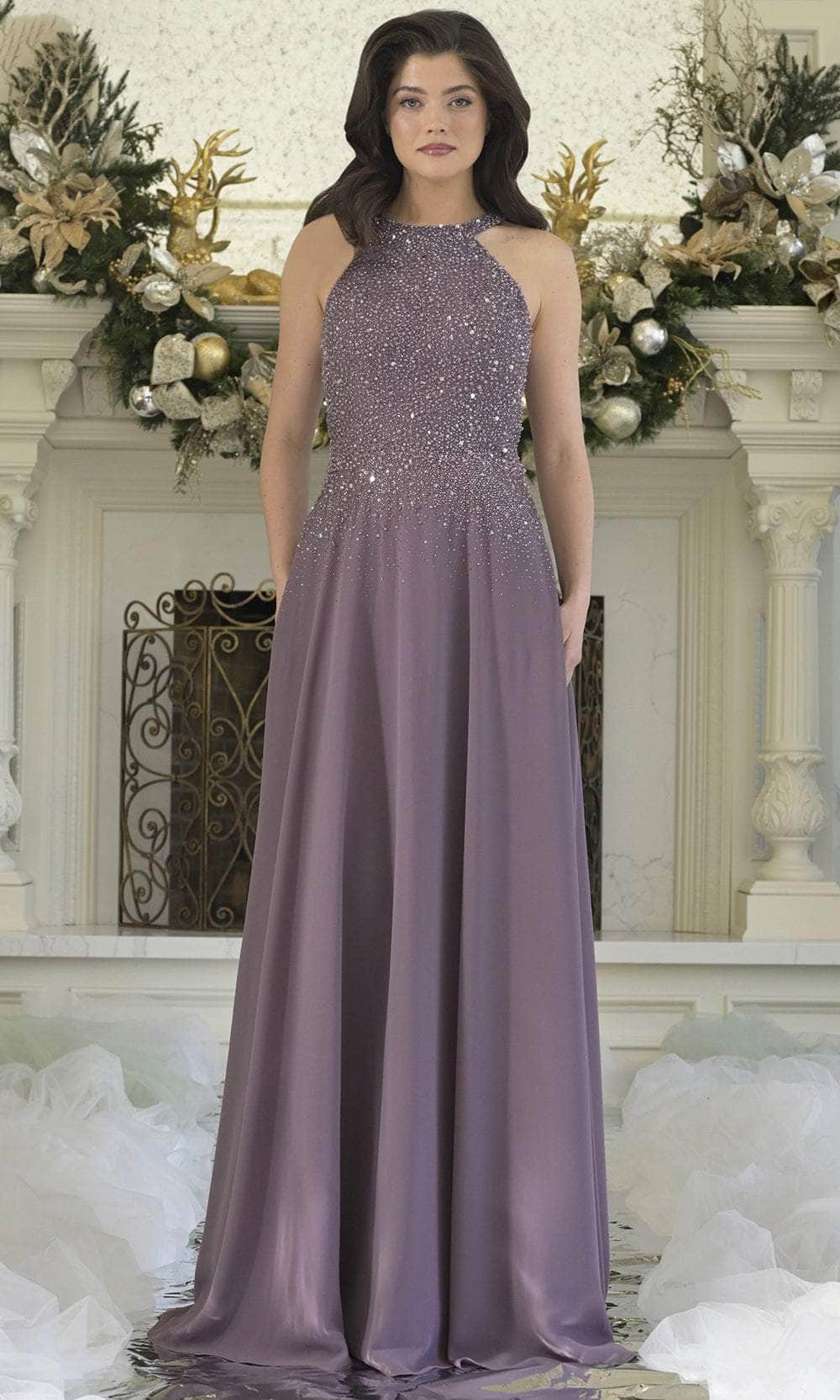 Rina di Montella RD3304-1 - Halter Neck A-line Flowy Dress Mother of the Bride Dresses