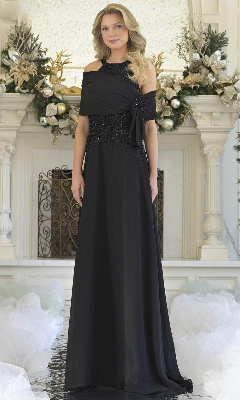 Rina di Montella RD3304-1 - Halter Neck A-line Flowy Dress Mother of the Bride Dresses