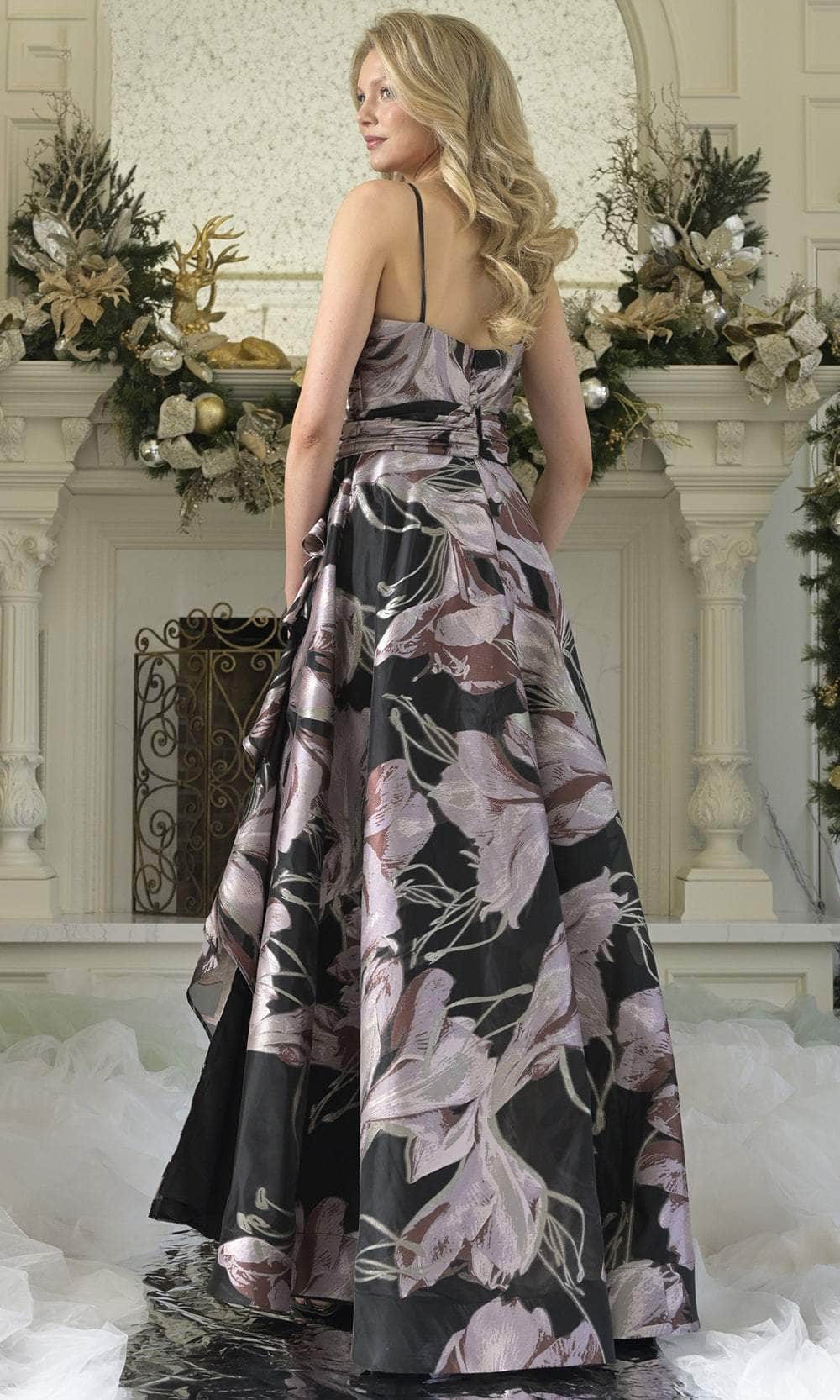 Rina di Montella RD3361-1 - Cascading Ruffle A-line Evening Dress Formal Gowns