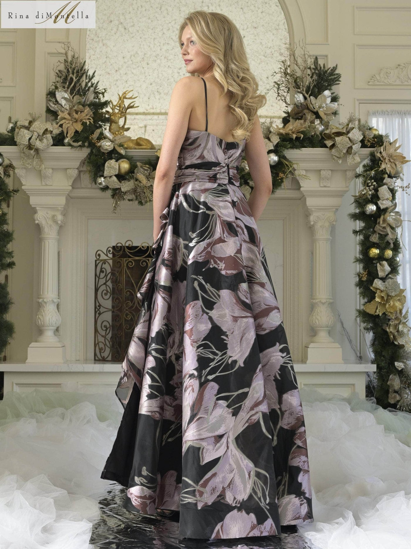 Rina Di Montella RD3361 - Sleeveless A-line Print Gown Mother-of-the-Bride-Dress