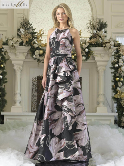 Rina Di Montella RD3361 - Sleeveless A-line Print Gown Mother-of-the-Bride-Dress