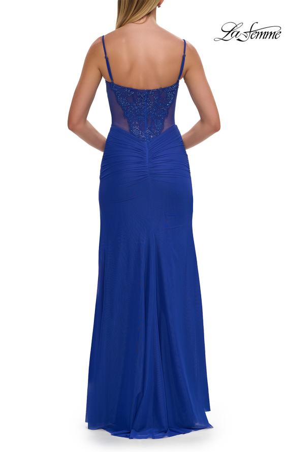 La Femme 33661 - Ruched Skirt Spaghetti Strap Prom Gown Prom Dresses