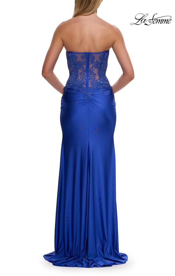 La Femme 33398 - Sweetheart Illusion Corset Prom Dress