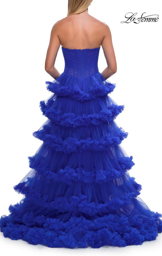 La Femme 33717 - Sweetheart Ruffle Tulle Statement Gown Prom Dresses
