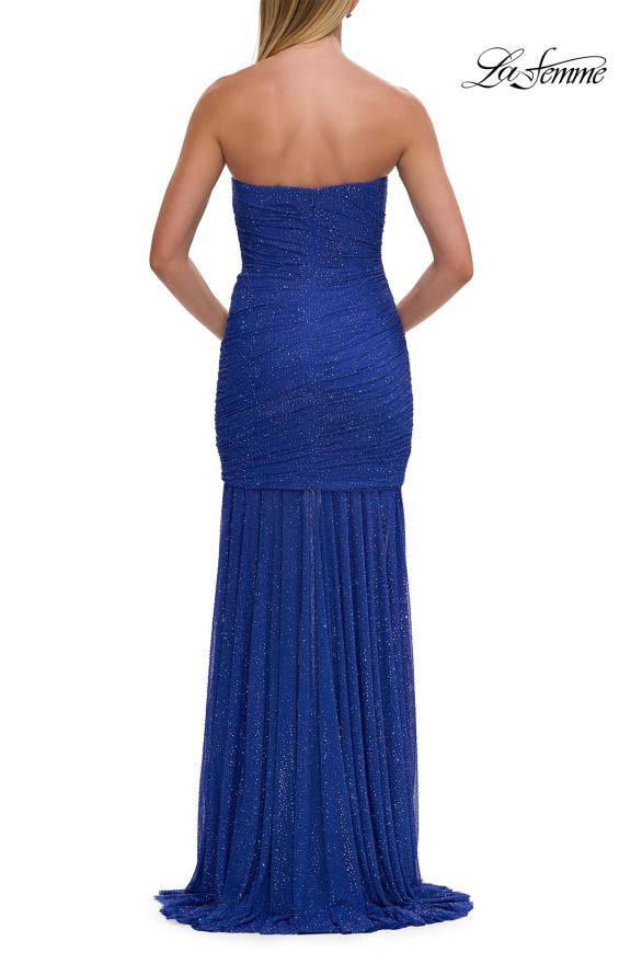 La Femme 33725 - Ruched Sweetheart Rhinestone Prom Gown Prom Dresses
