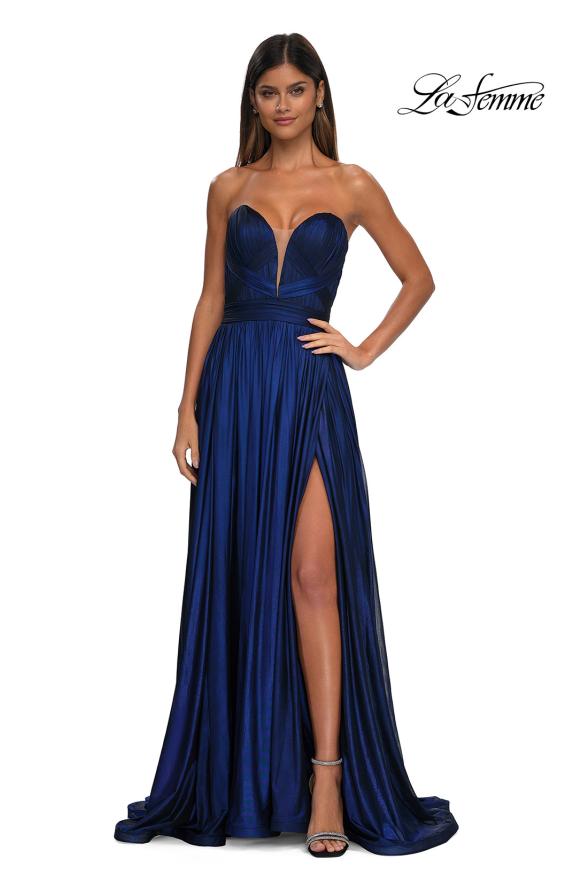 La Femme 32899 - Plunging Sweetheart A-Line Prom Gown