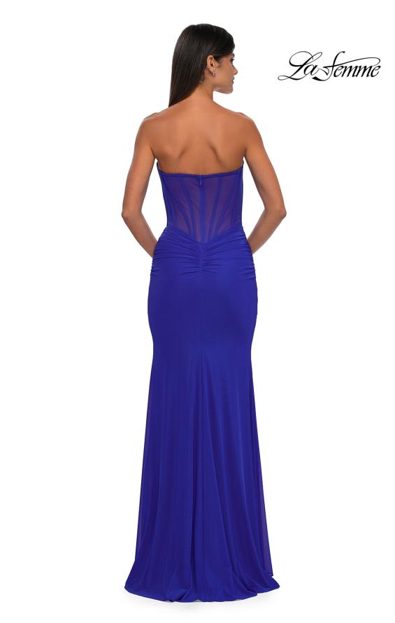 La Femme 32734 - Net Jersey Strapless Prom Gown