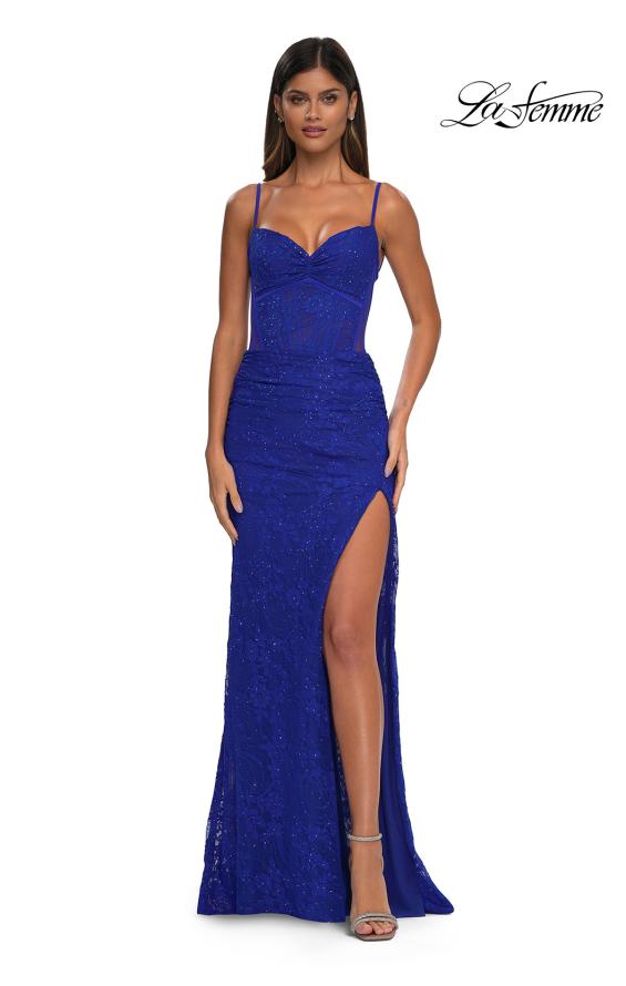 La Femme 32529 - Lace Sleeveless Prom Gown