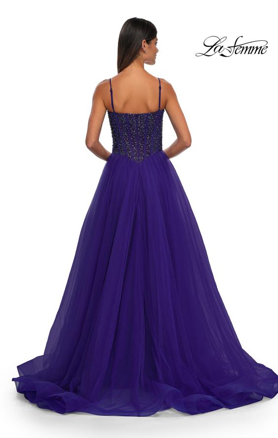 La Femme 32754 - Spaghetti Straps A-Line Prom Gown