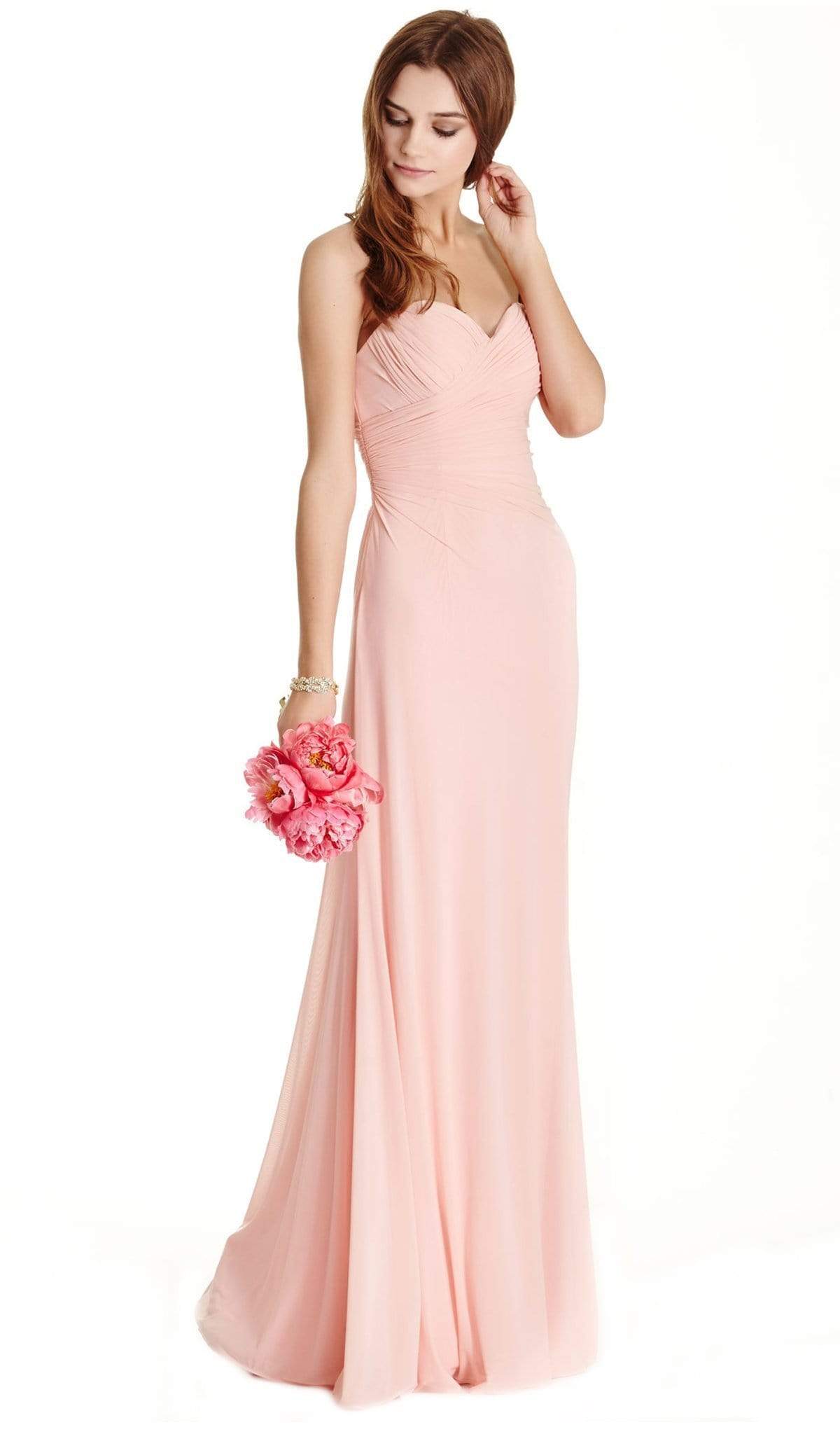 Ruched Sweetheart Evening Sheath Dress Dress XXS / Pink