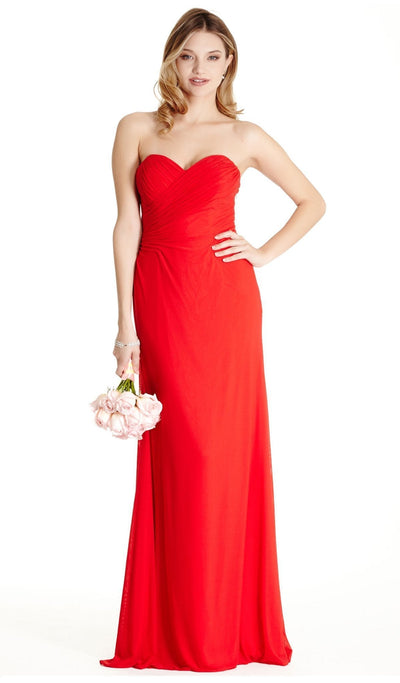 Ruched Sweetheart Evening Sheath Dress Dress XXS / Red