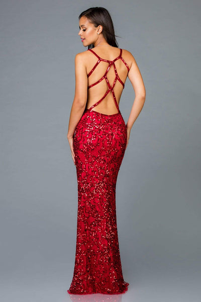 Scala - 48932 Sequin Ornate Sheath Gown Special Occasion Dress