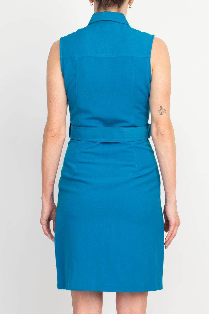 Sharagano HW3S19607 - Belted Zip Dress Sharagano HW3S19607 - Belted Zip Dress