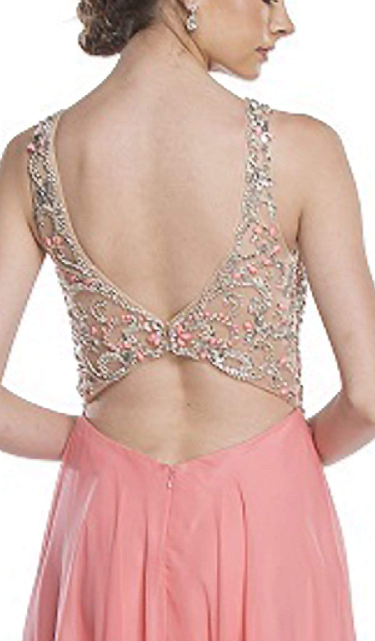 Sheer Embellished A-Line Evening Dress Evening Dresses