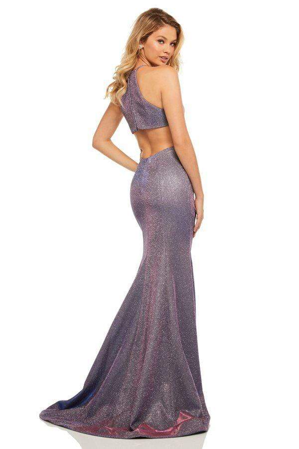 Sherri Hill - 52481 Halter Neck Glitter Stretch Fitted Dress Pageant Dresses