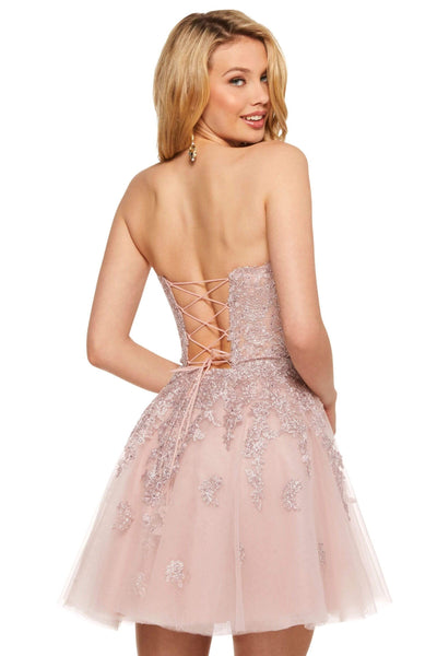 Sherri Hill - 53099 Beaded Lace Short Tulle A-line Dress Cocktail Dresses