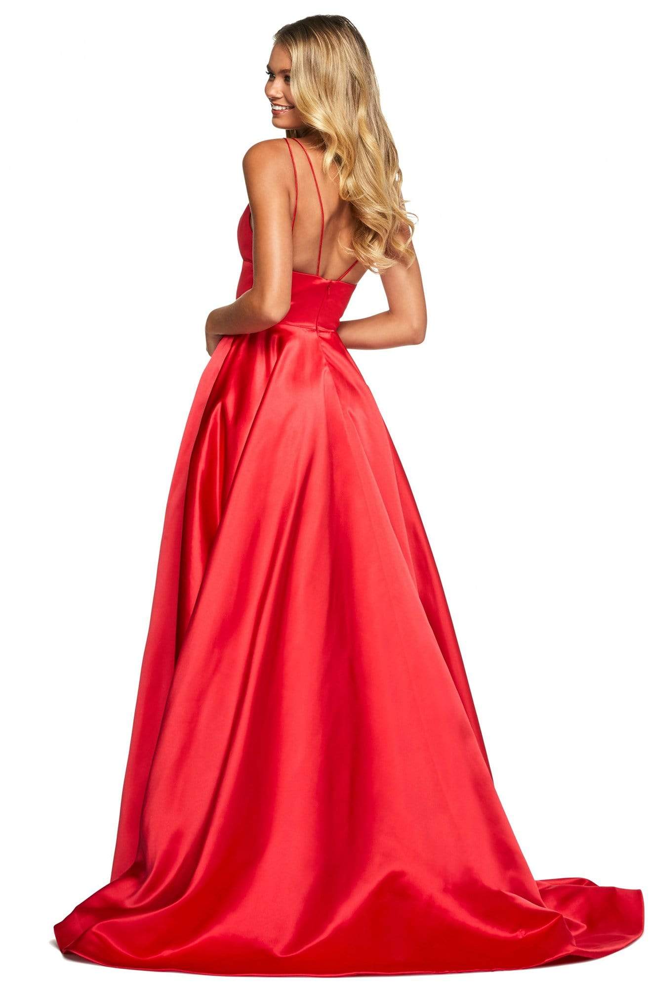 Sherri Hill - 53312 Beaded Deep V-neck A-line Dress Bridesmaid Dresses