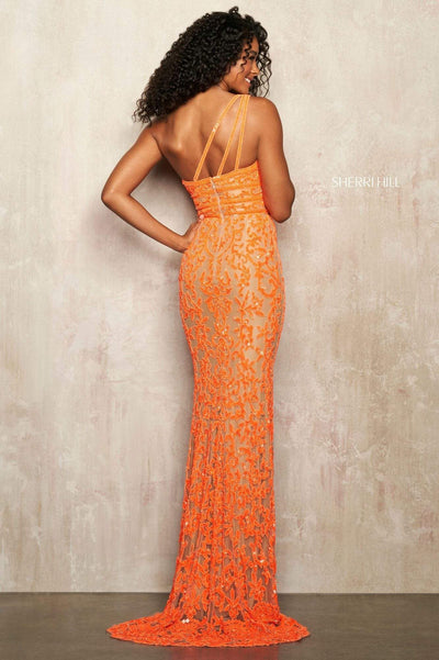 Sherri Hill - 54250 Bead-Patterned One Shoulder Dress Prom Dresses