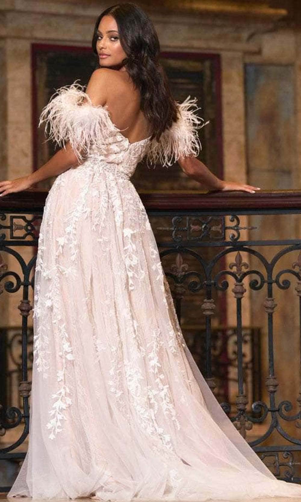 sherri hill long sleeve white dress Sherri Hill 55437 Tiered Skirt Long Sleeve Dress