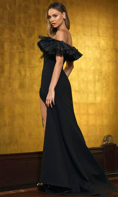 Sherri Hill 55227 - Ruffled Off-Shoulder Evening Dress Prom Dresses