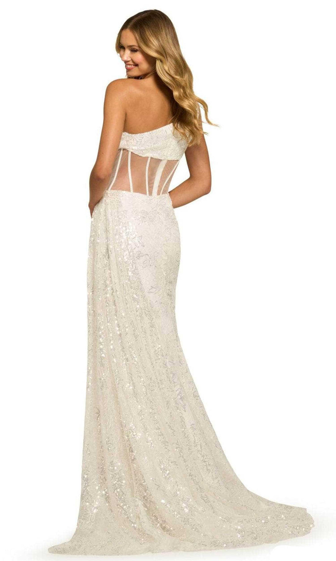 Sherri Hill 55426 - Illusion Midriff Gown