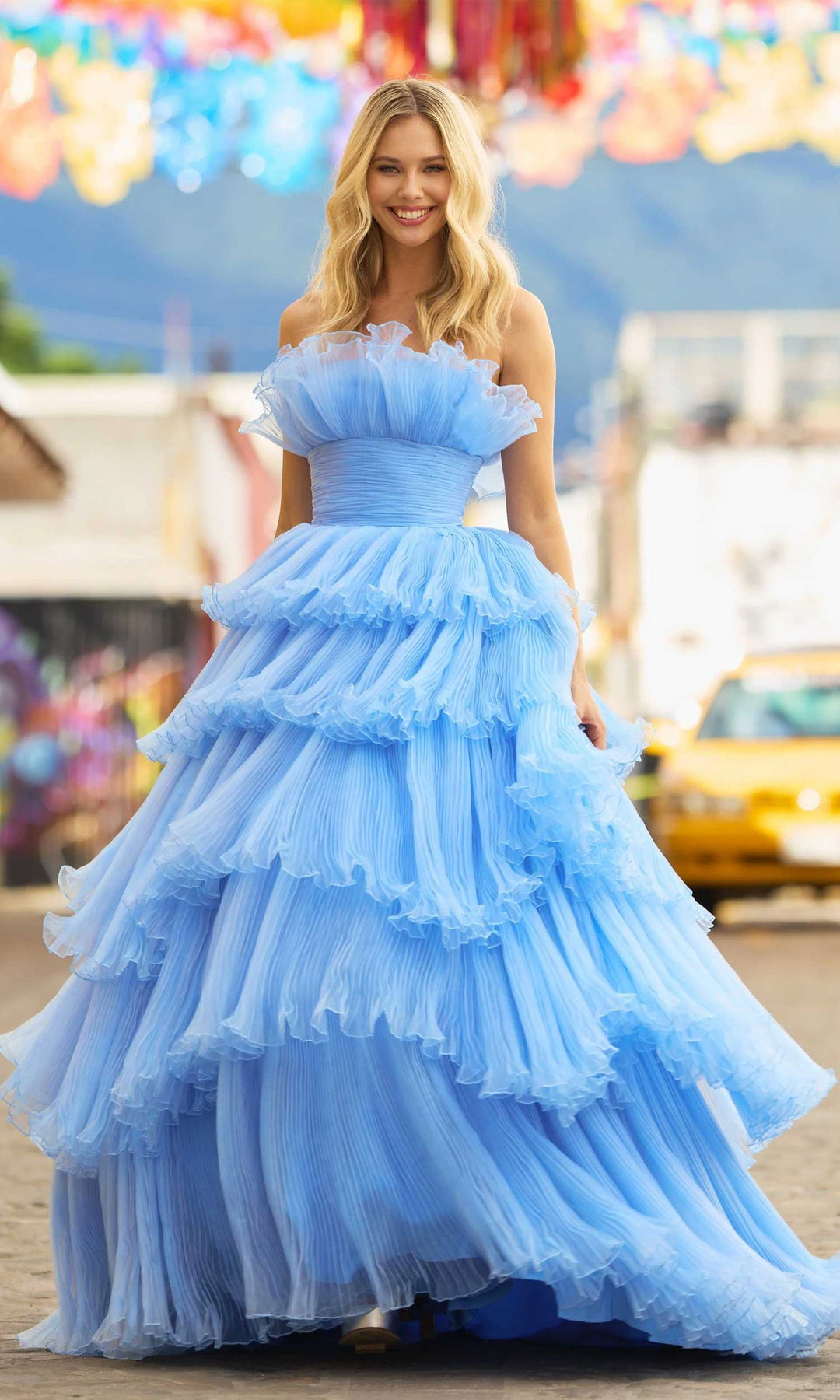 Sherri Hill 55594 - Ruffled Ballgown