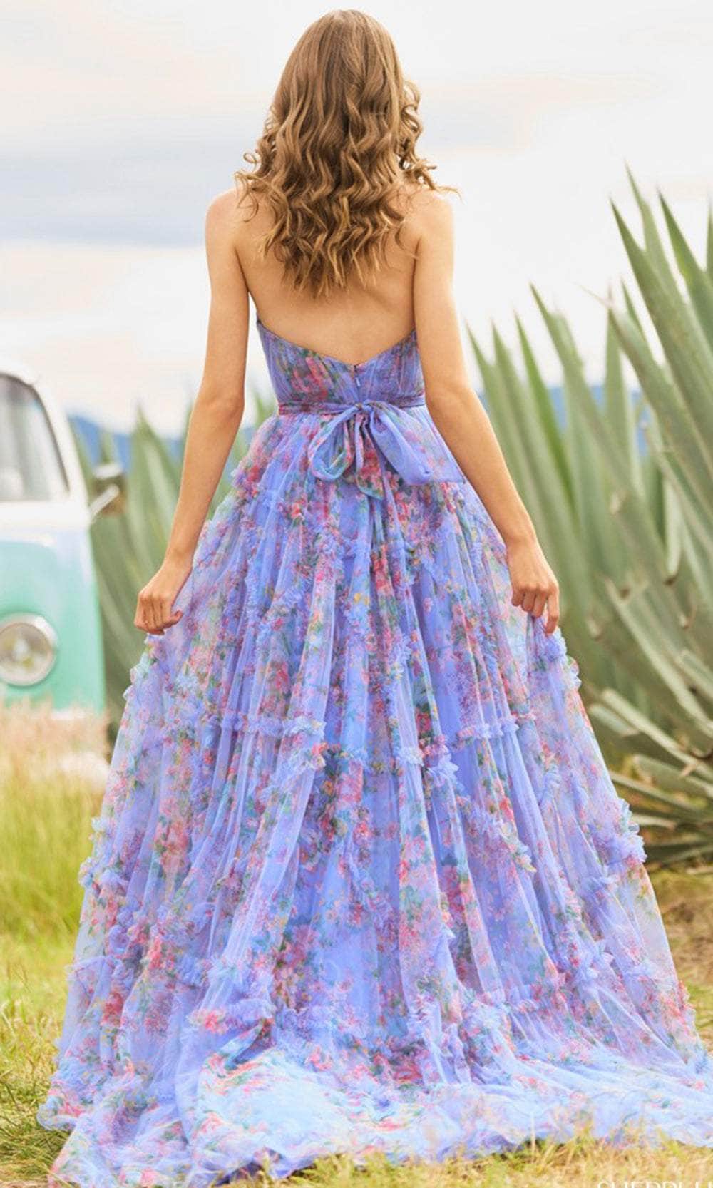 Sherri Hill 55620 Periwinkle Print / 18