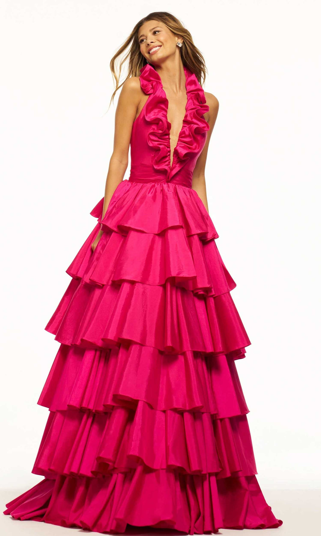 Sherri Hill 56013 - Ruffle Halter Gown