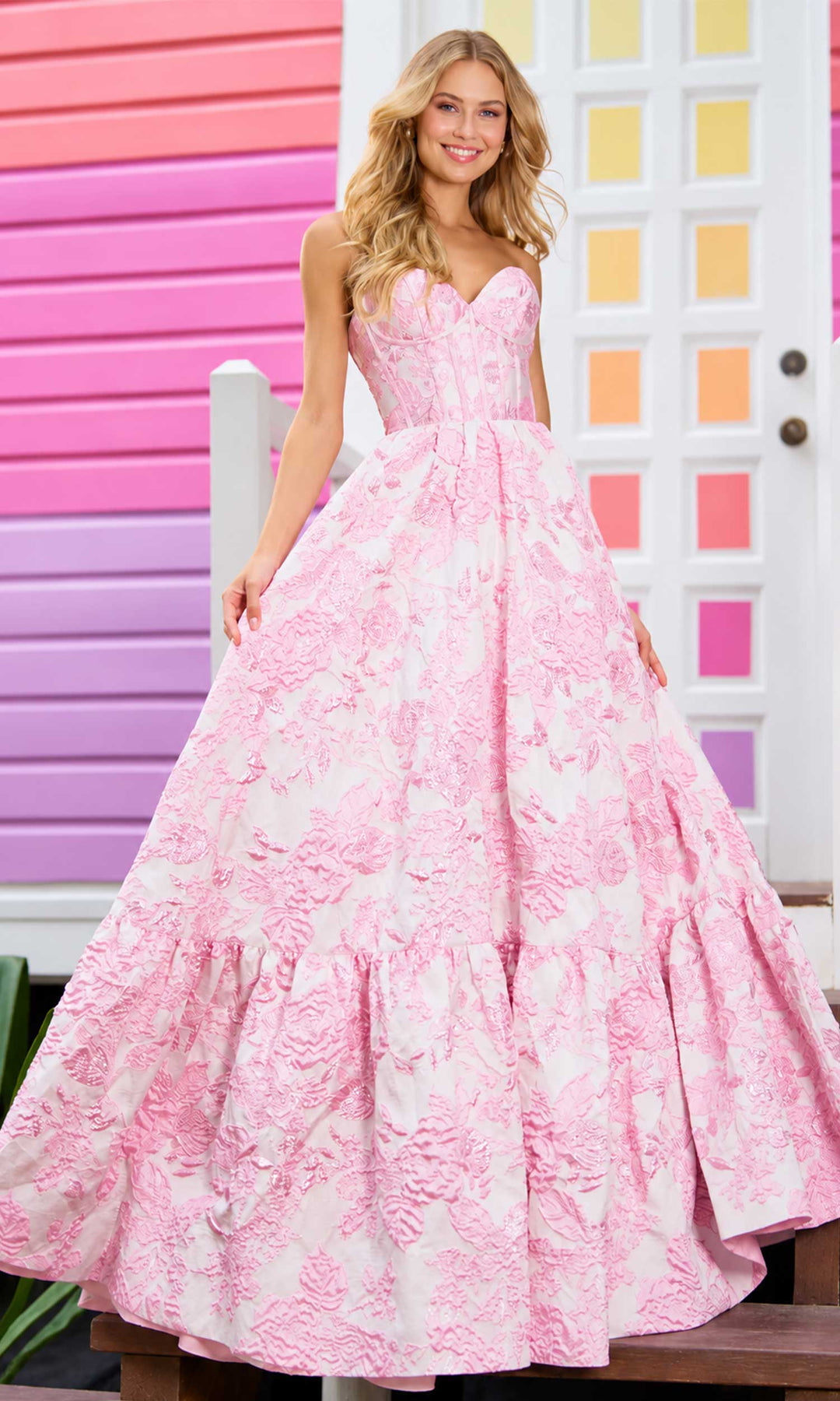 Sherri Hill 56055 - Floral Sweetheart Ballgown