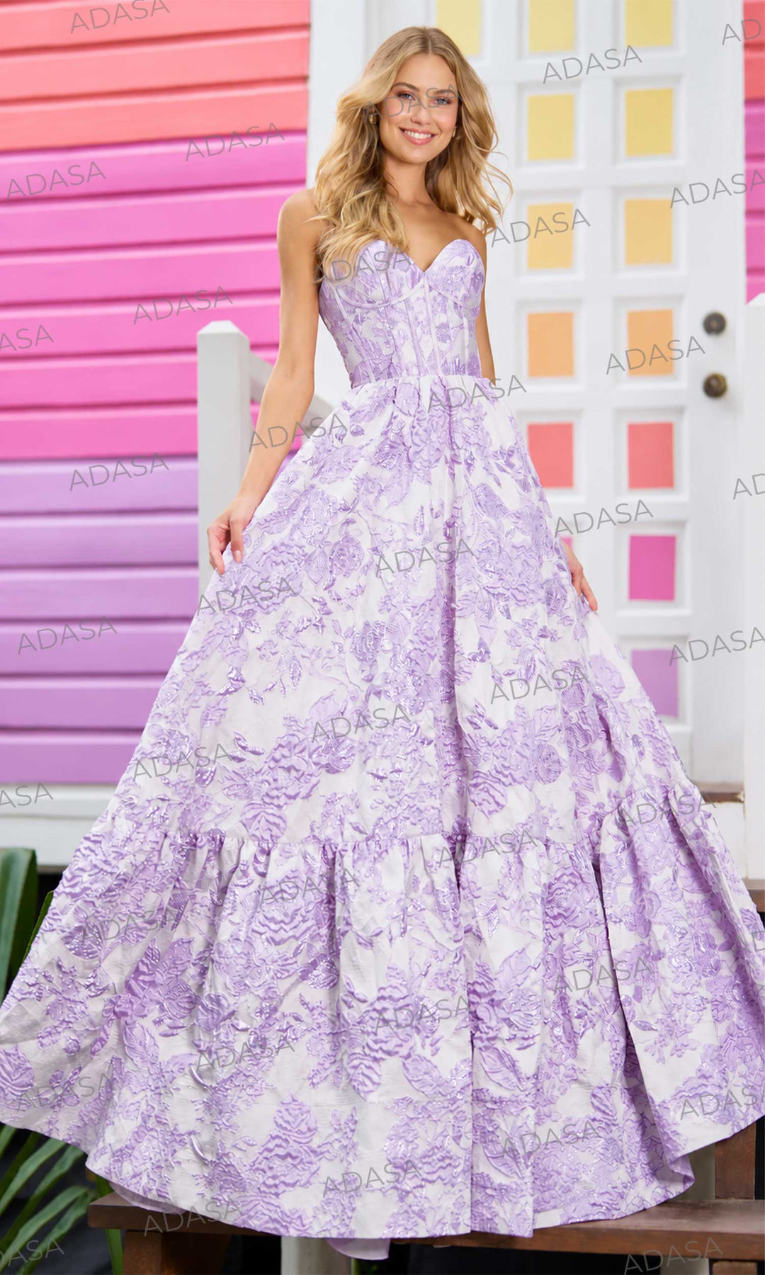 Sherri Hill 56055 - Floral Sweetheart Ballgown