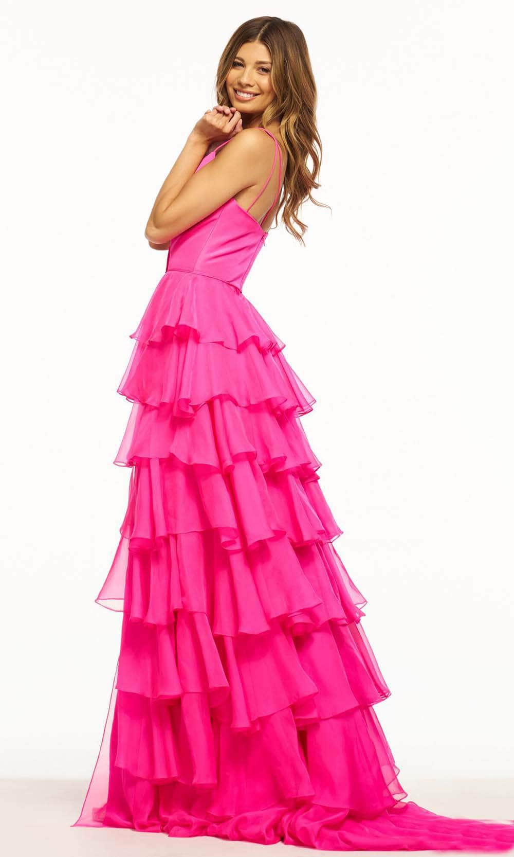 Sherri Hill 56108 - Ruffle Gown with Slit Evening Dresses