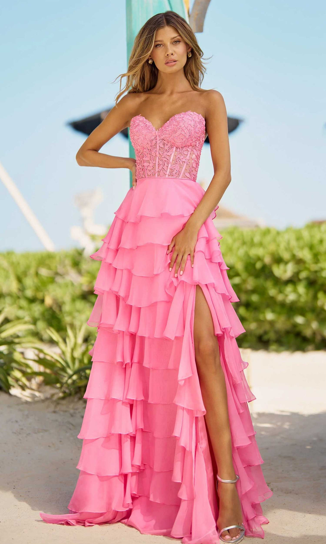 Sherri Hill 56162 - Lace Corset A-Line Gown