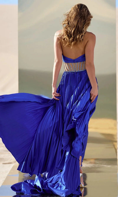 Sherri Hill 56473 - Beaded Waist A-Line Dress Prom Dresses