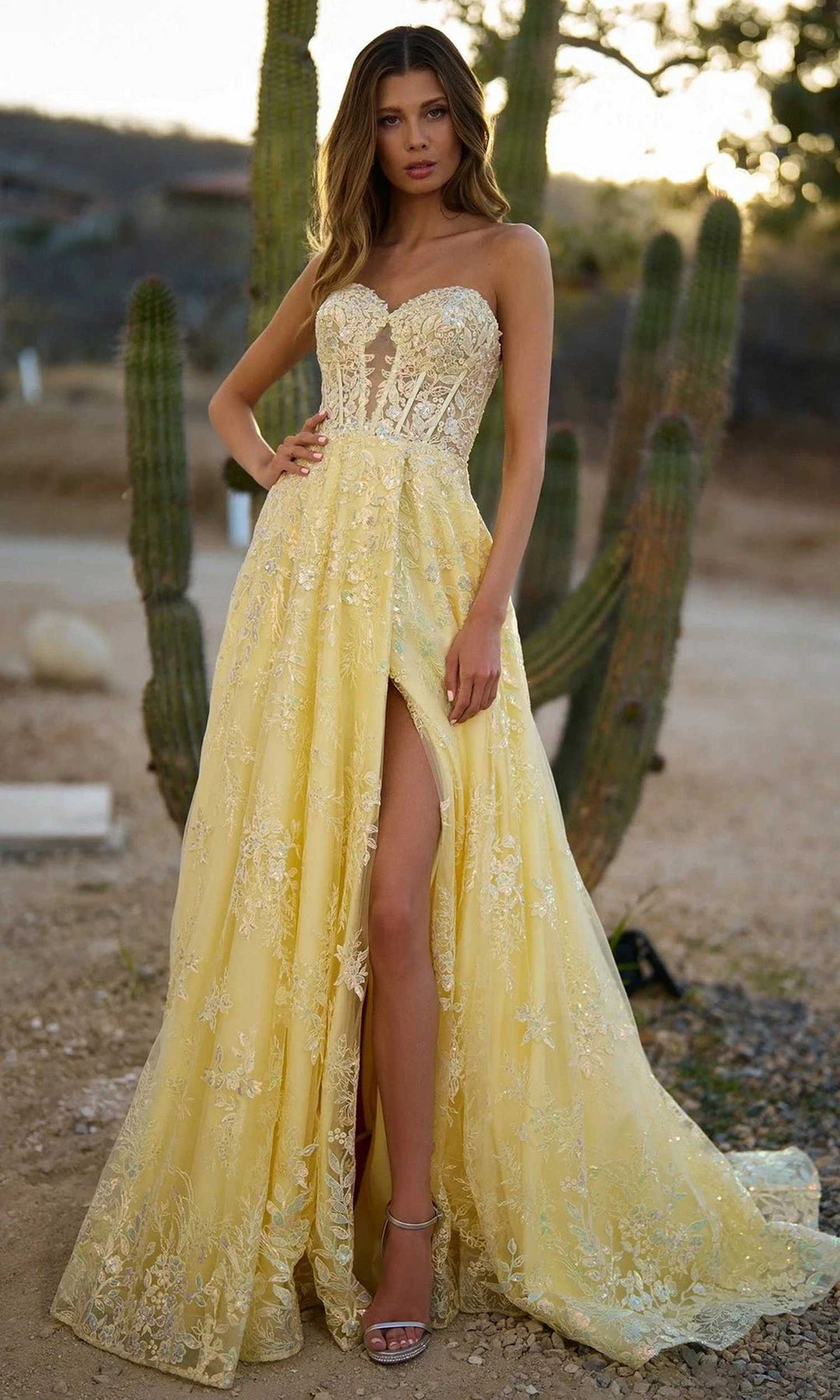 Sherri Hill 56577 - Sweetheart A-Line Lace Gown