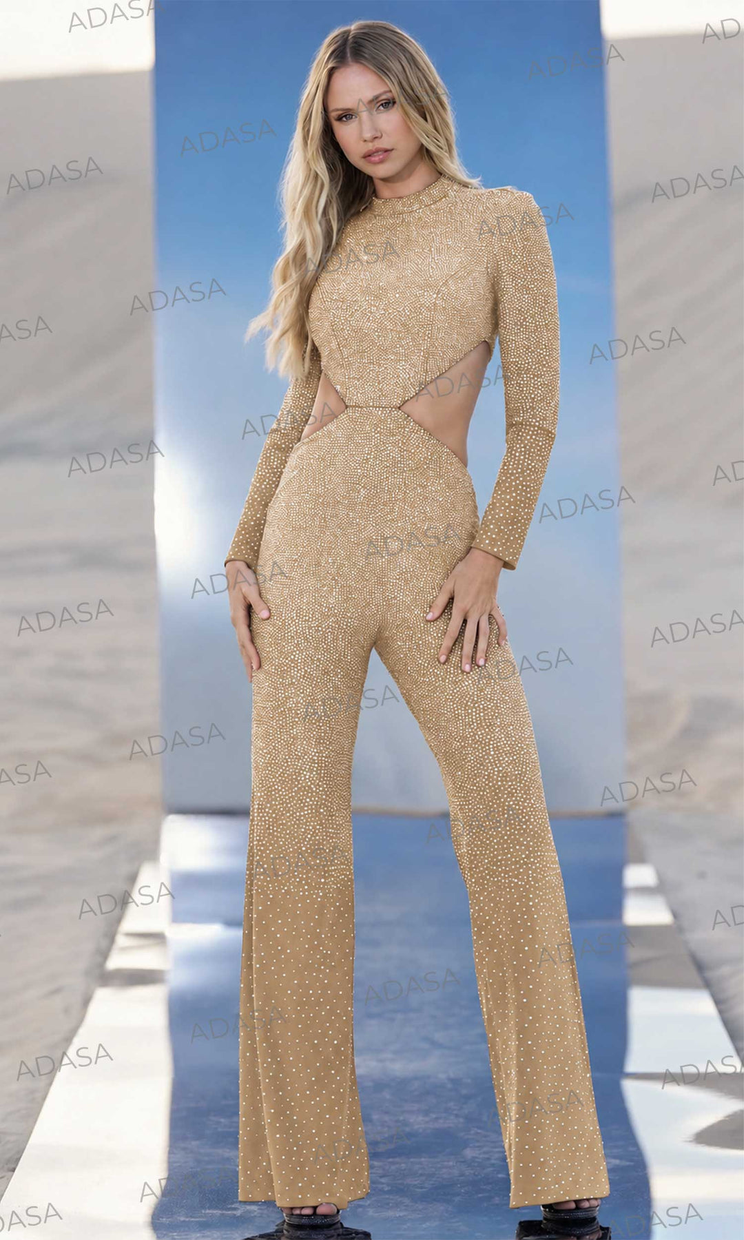 Sherri Hill 56608 - Dazzling Beaded High Neck Jumpsuit