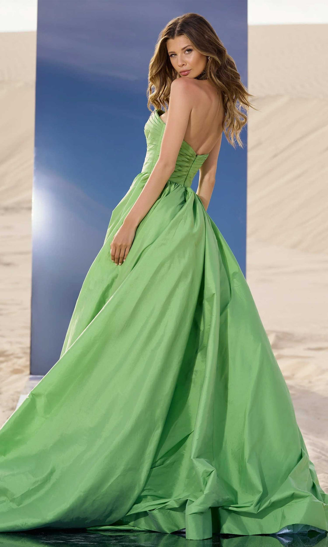 Sherri Hill 56748 - Straight Across Ruched Ball Gown