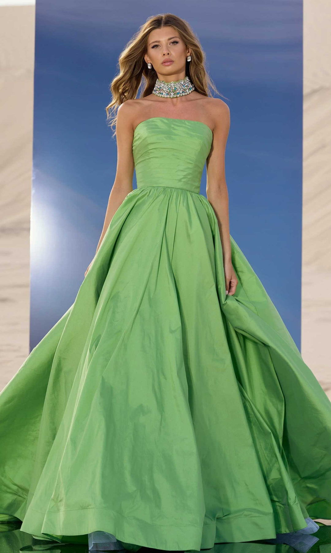 Sherri Hill 56748 - Straight Across Ruched Ball Gown