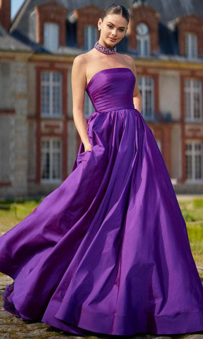 Sherri Hill 56748 - Straight Across Ruched Ball Gown Ball Gowns