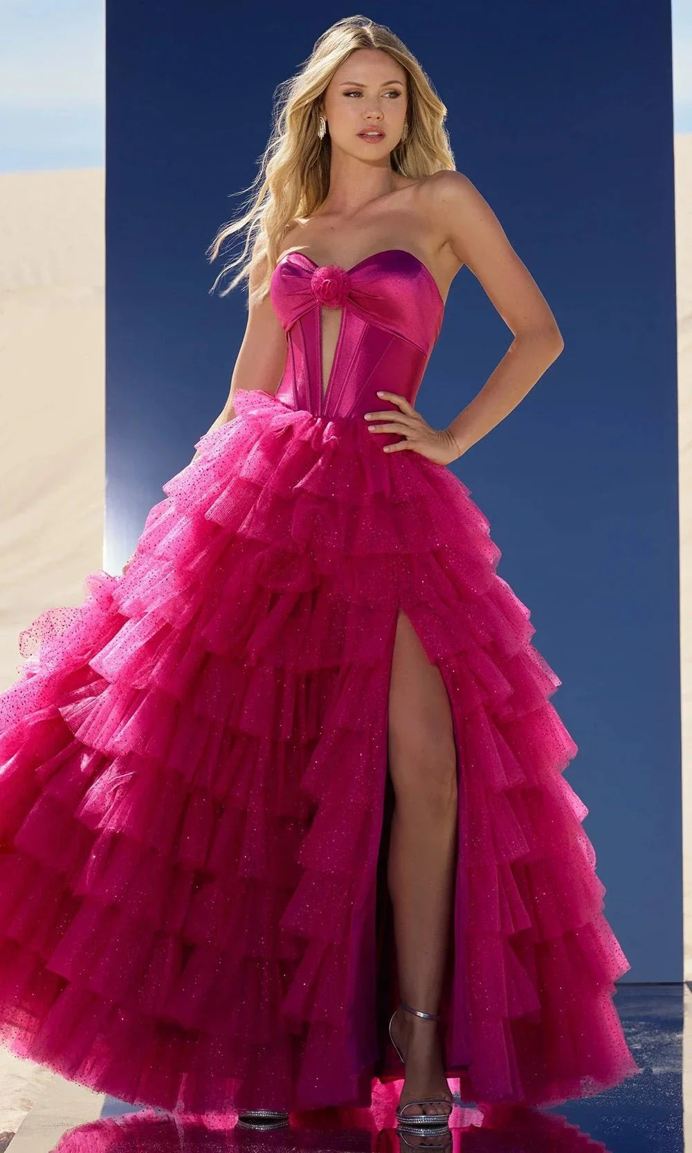 Sherri Hill 56804 - Tiered Ruffle Sweetheart Ballgown Ball Gowns