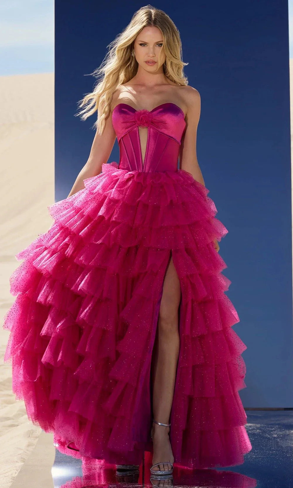 Sherri Hill 56804 - Tiered Ruffle Sweetheart Ballgown Ball Gowns