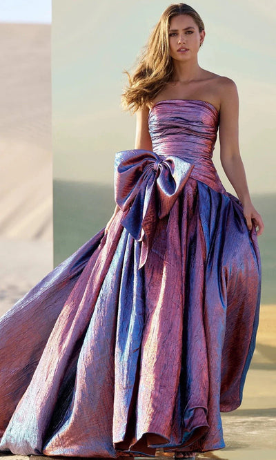 Sherri Hill 56850 - Textured Straight Across Ballgown Prom Dresses